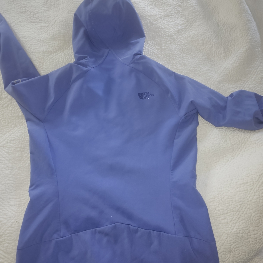 Womens The North Face Purple Hooded Jacket Size Large Sweater - Picture 2 of 4